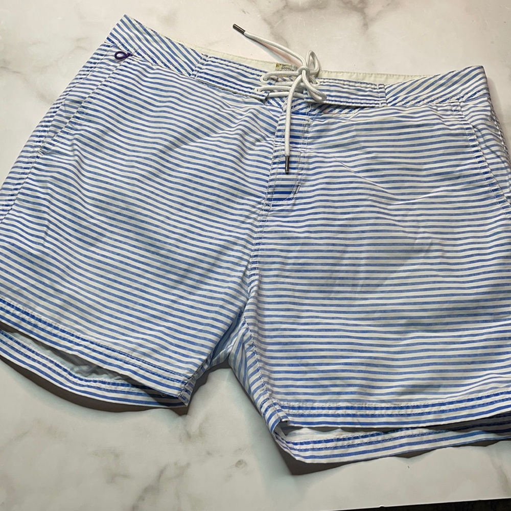 Scotch & Soda Mens Striped Swim Shorts